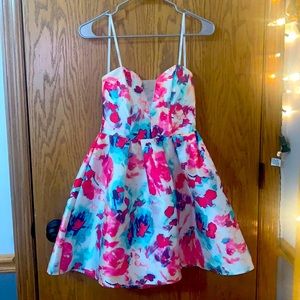 Short B Darlin homecoming dress.
